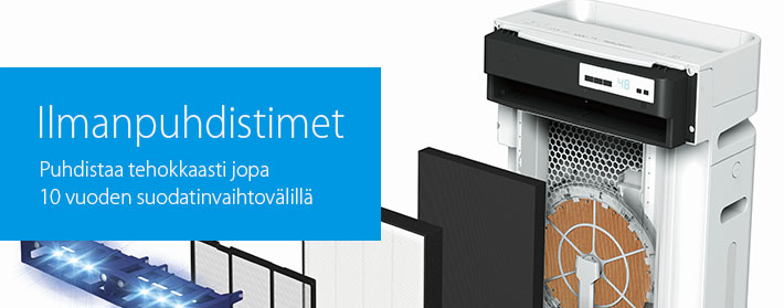 Daikin ilmanpuhdistimet: puhtaampaa, terveellisempää ja raikkaampaa ilmaa kotiin ja työpaikalle.