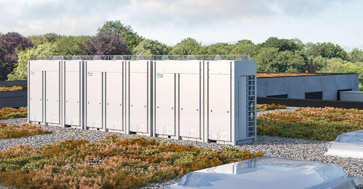 Talon katolle keskitetty VRV-järjestelmä on tehokas viilennysratkaisu isompiinkin kerrostaloihin