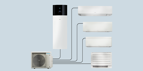 Daikin Multi+ -ilmalämpöpumppu lämminvesivaraajalla