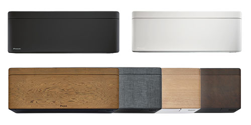 Daikin Stylish N -ilmalämpöpumpun sisäyksikkö mustana ja valkoisena